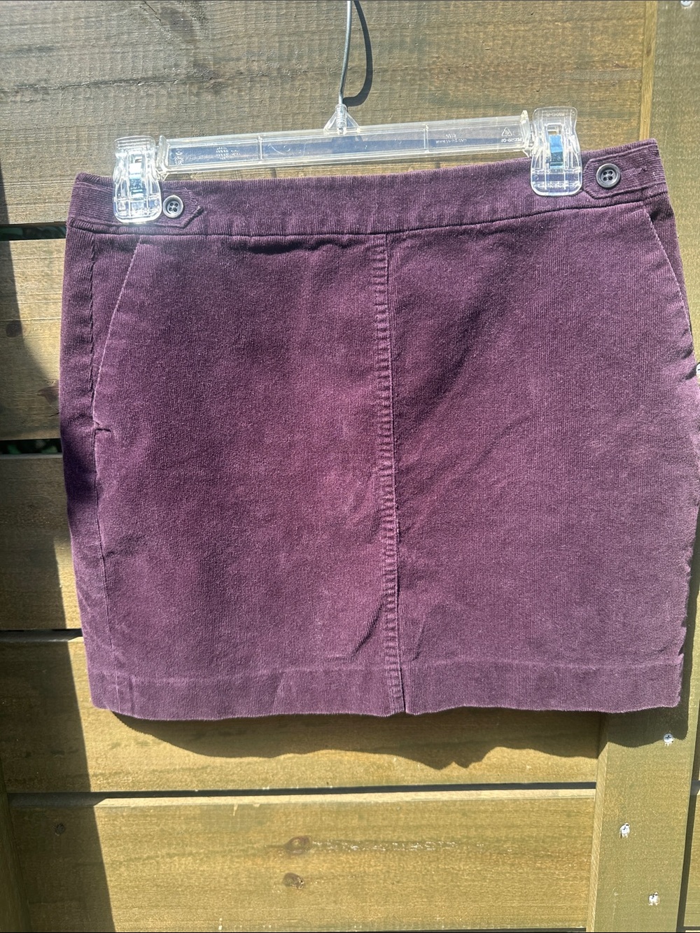 Banana Republic Plum Corduroy Mini Skirt